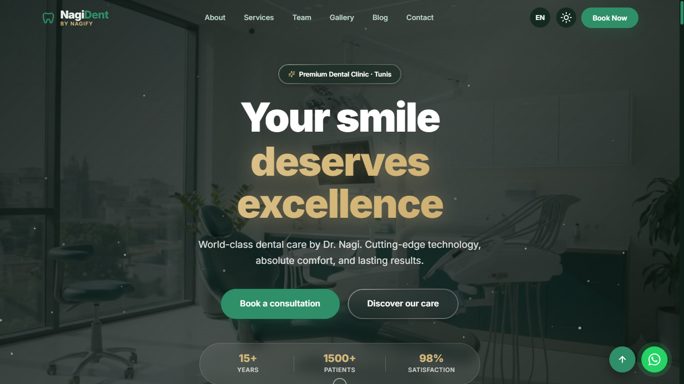 NAGIDENT — Modern Dental Clinic Website with Booking System